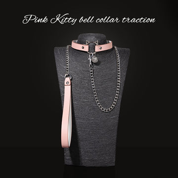 Pink Kitty Bell Collar Traction