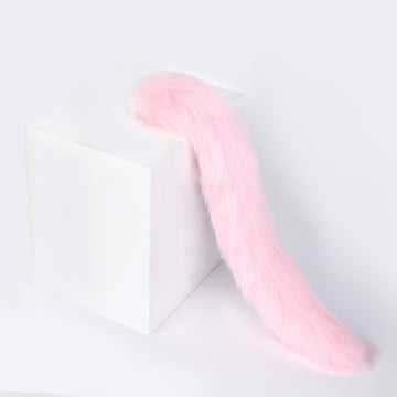Detachable Fluffy Tail Butt Plug – Pink, Black, White