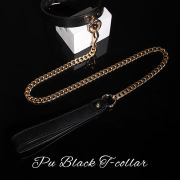 Pu Black T-collar