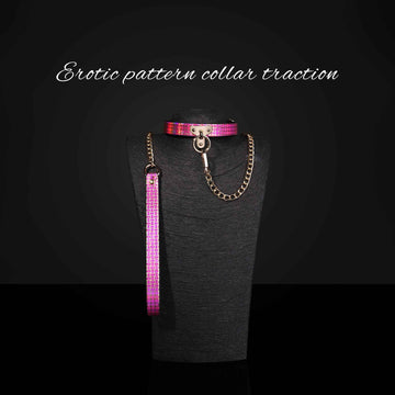 Erotic Pink Pattern Collar Traction