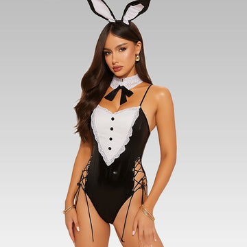 Sexy Bunny Waitress Costume Lingerie