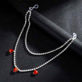 BDSM Silver Nipple Chain & G-String Set