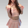 Pink Uniform Temptation Schoolgirl Cosplay Set