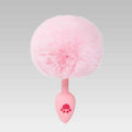 Bunny Tail Silicone Butt Plug – Pink & White