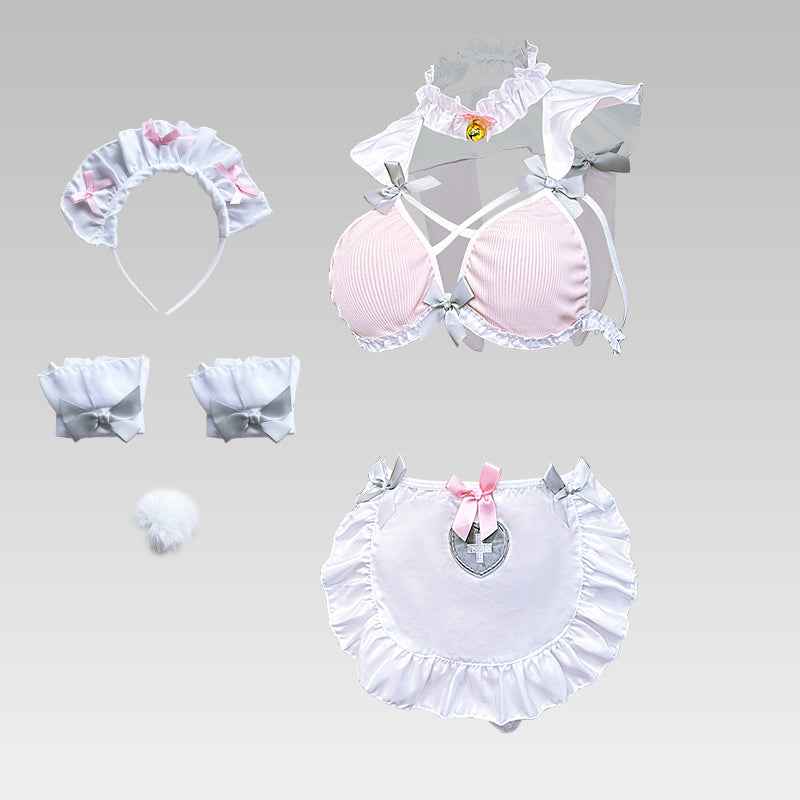 Sexy Pink Maid Lingerie Set