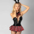 Flirty Faux Leather Bunny Girl