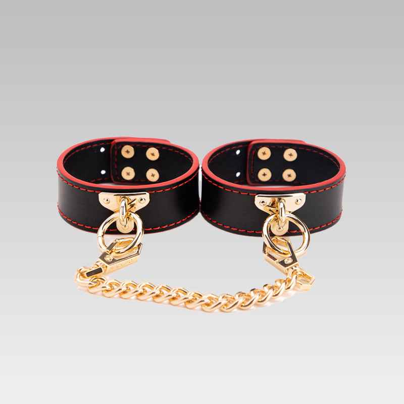 Sex Bondage Black and Red/BLack Ankle Cuffs