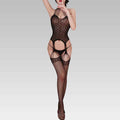 Alluring Black Fishnet Bodystocking