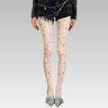 Sexy Punk Distressed Star Sheer Stockings