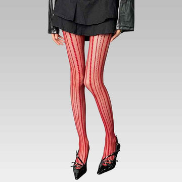 Diamond Mesh Thigh High Stockings