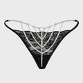 black-chain-lace-thong-front-view