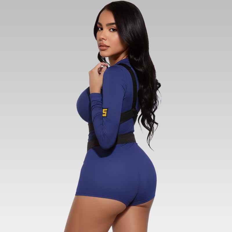 Sexy Blue Police Officer Bodysuit