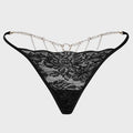 black-chain-lace-thong-front-view