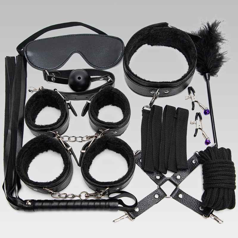 3-Piece BDSM Restraint Bondage Kit Pink/Black/Black