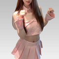 Pink Uniform Temptation Schoolgirl Cosplay Set