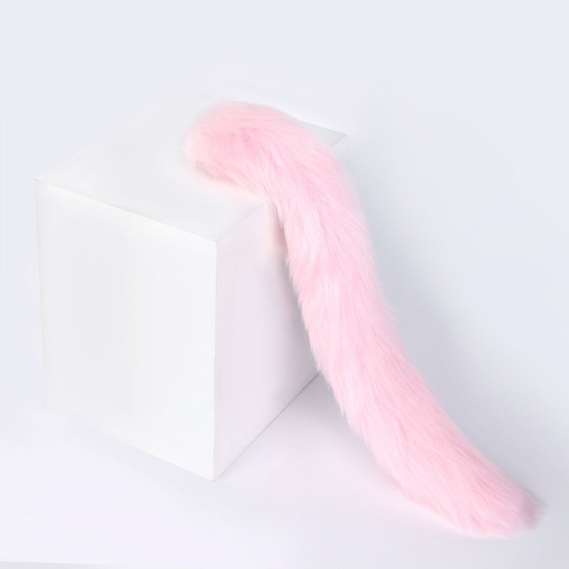 Detachable Fluffy Tail Butt Plug – Pink, Black, White