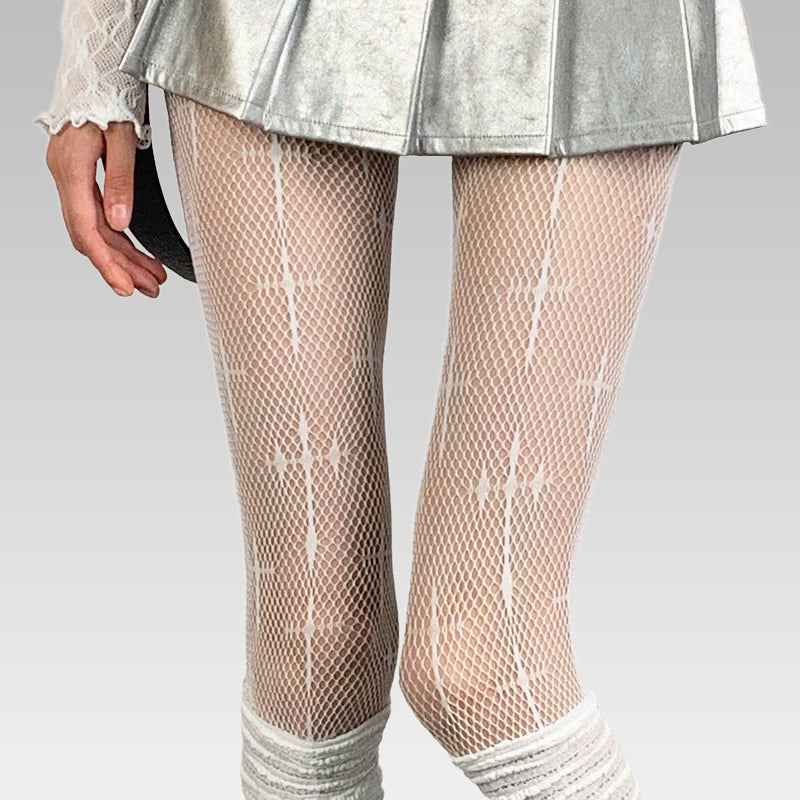Divine Temptation Cross-Patterned Stockings