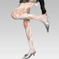 Sexy Punk Distressed Star Sheer Stockings