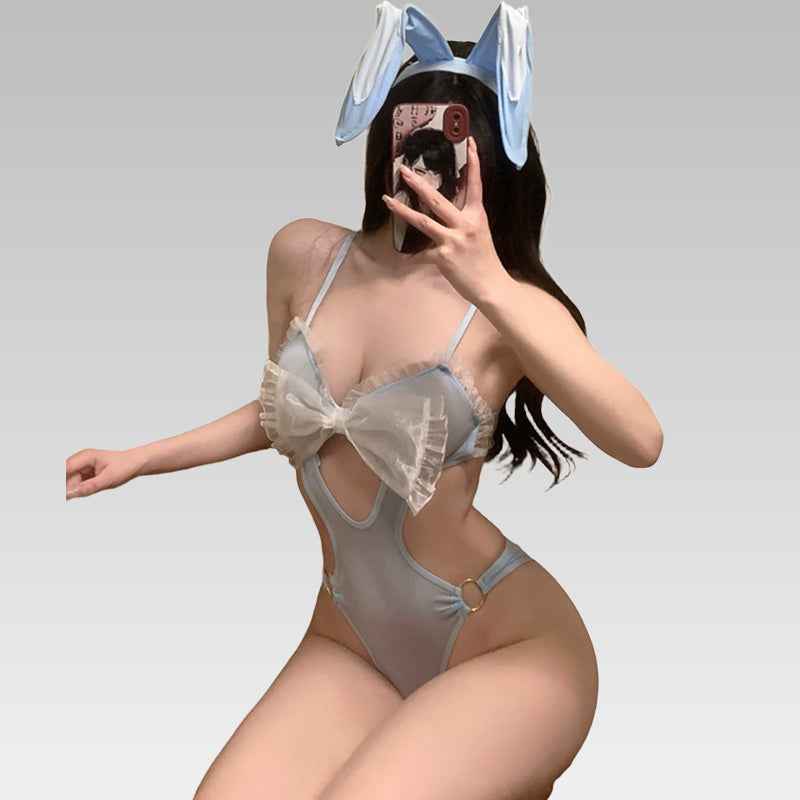 Playful Blue Bunny Girl Costume