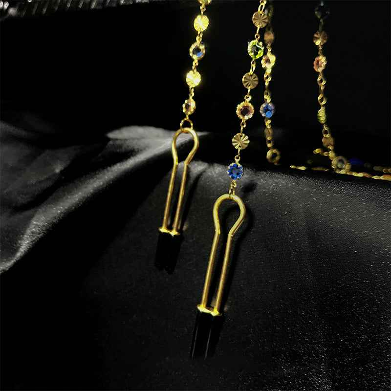 BDSM Golden Nipple Clamps & Collar Set