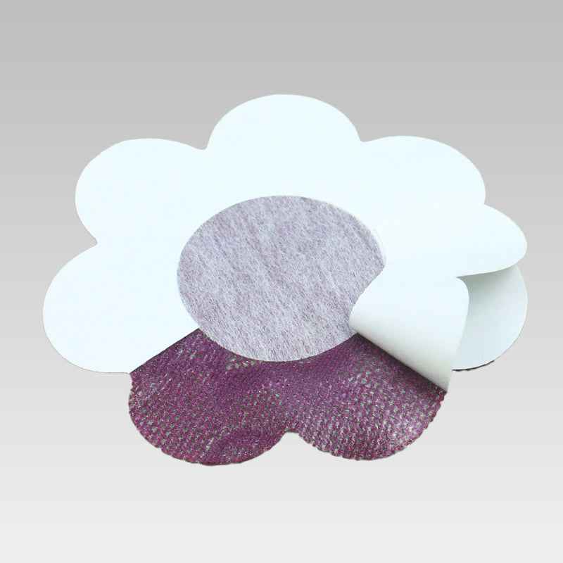 Purple Lace Nipple Covers – 4 Shapes (Heart, Star, Round, Flower)