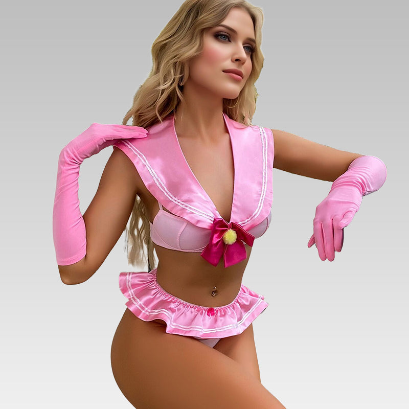 Flirty Pink Sailor Bikini Set