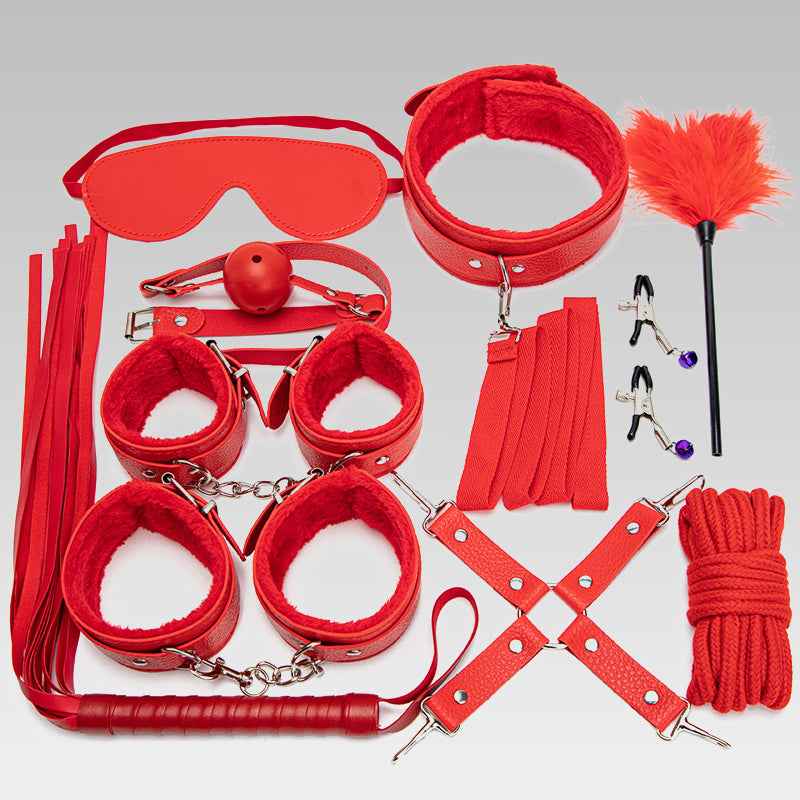 3-Piece BDSM Restraint Bondage Kit Pink/Black/Black