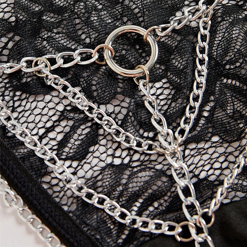 black-chain-lace-thong-front-view