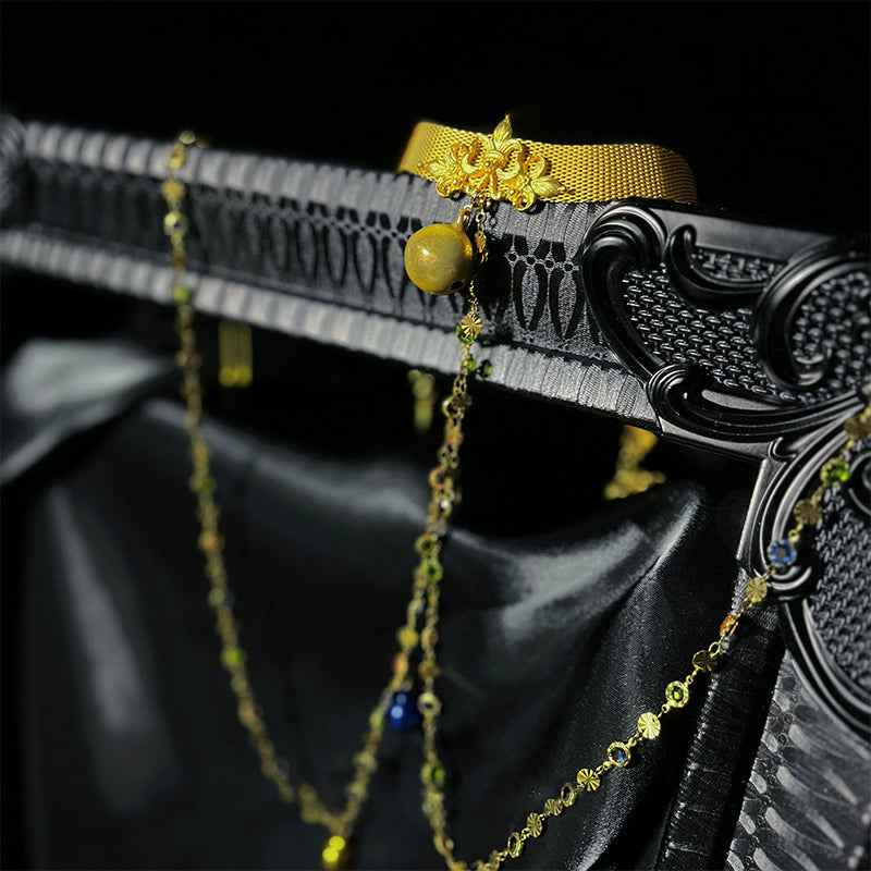 BDSM Golden Nipple Clamps & Collar Set