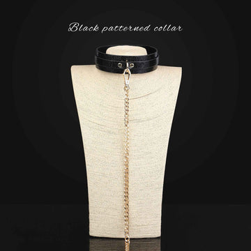 Black Patterned Collar