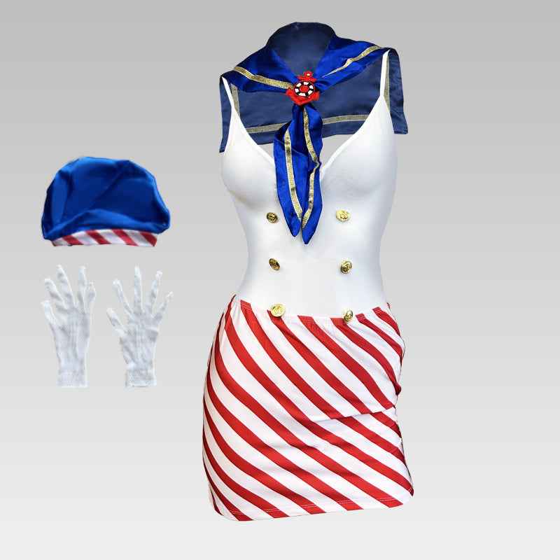 Flirty Sailor Temptation Lingerie Set