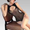 Sheer Black Keyhole Bodysuit