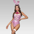 Playful Pink Bunny Bodysuit Costume