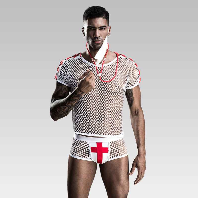 Sexy Male Nurse Costume Lingerie Set