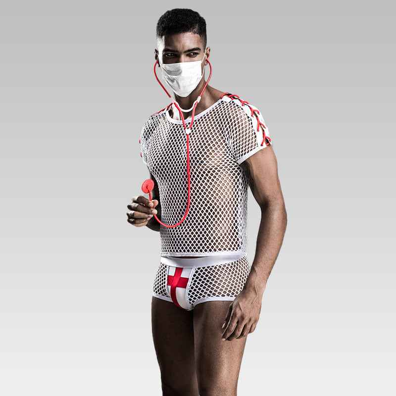 Sexy Male Nurse Costume Lingerie Set