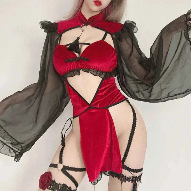 Midnight Witch Cosplay Lingerie Set