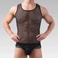 Men’s Fishnet Mesh Tank Top Sexy Lingerie