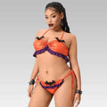 Halloween Ruffled Devil Lingerie Set