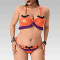 Halloween Ruffled Devil Lingerie Set