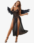Long Lace Side Split Night Gowns