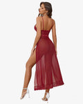 Long Lace Side Split Night Gowns