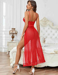 Long Lace Side Split Night Gowns