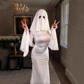 Cosplay Ghost Backless Dress With Mask