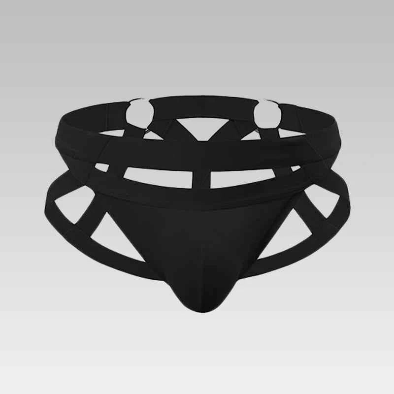 Men’s Erotic Strappy Open-Back Jockstrap Underwear