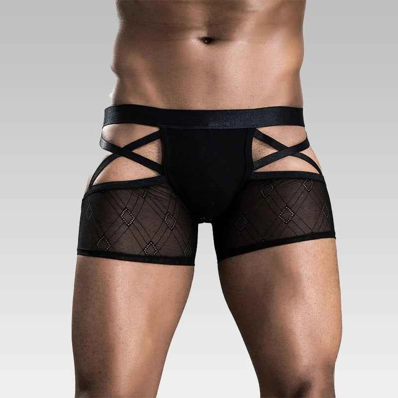 Men’s Strappy Sheer Boxer Briefs