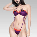 Ruffled Bat Halloween Monokini Set