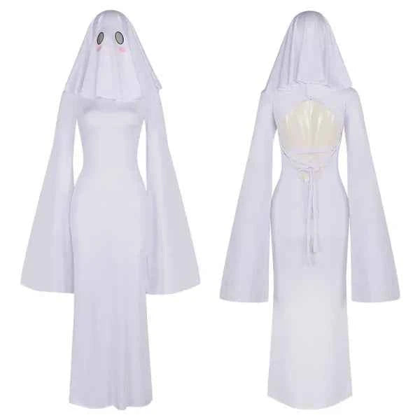 Cosplay Ghost Backless Dress With Mask