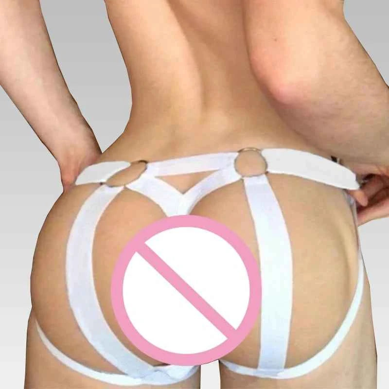 Men’s Erotic Strappy Open-Back Jockstrap Underwear