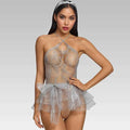 Silver Fairy Mesh Lingerie Dress